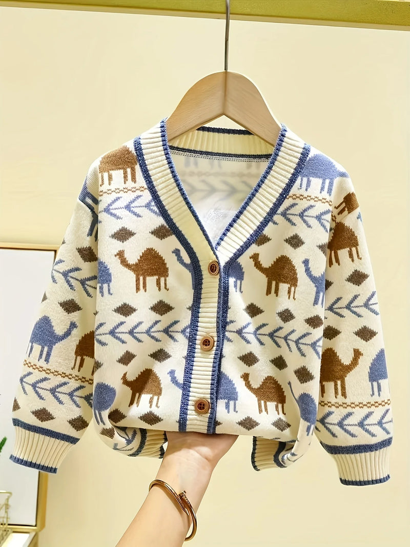 Giacca cardigan da ragazzo Abbigliamento primaverile e autunnale Maglione per bambini