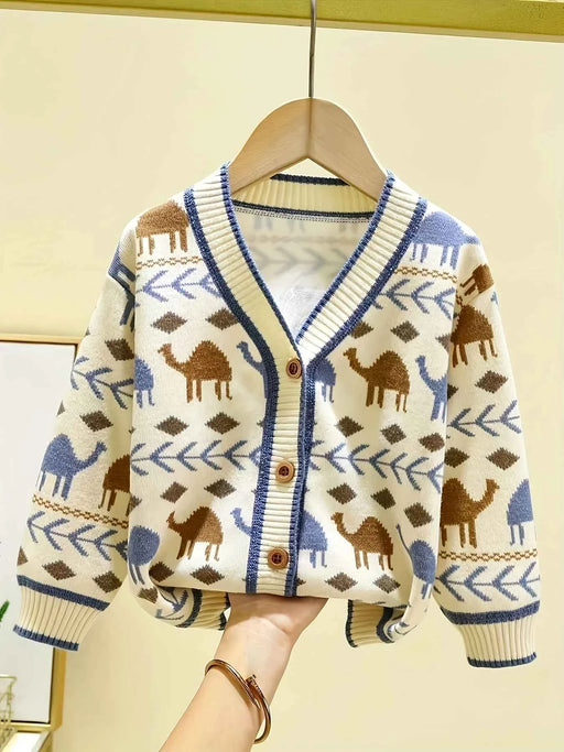 Giacca cardigan da ragazzo Abbigliamento primaverile e autunnale Maglione per bambini