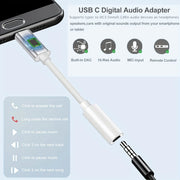 Adattatore Aux da tipo C a 3 5 mm 8 pin per iPhone - immagine 6
