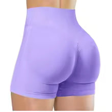 Pantaloncini da yoga estivi a vita alta per donna Pantaloni da fitness da corsa alla moda e sexy Leggings da yoga tinta unita Collant elastici