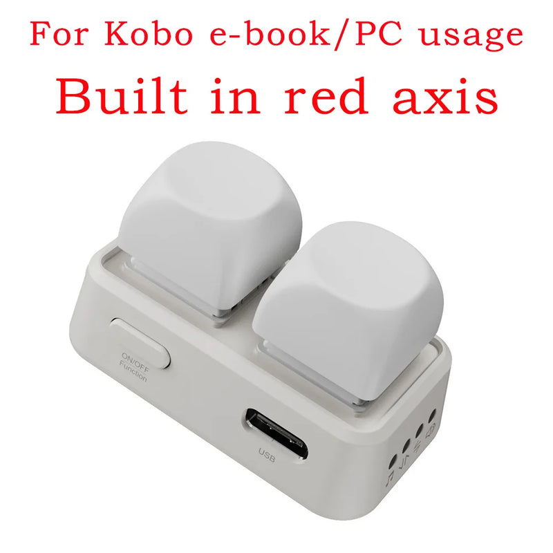 2025 Tastiera Doppio Pulsante E-book Page Turner Per Tablet Telefono Mobile Blue Tooth Telecomando Scorri Visi brevi per Android/IOS