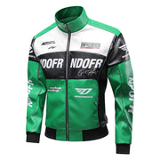 Giacca Moto Uomo in Pelle PU – Giubbotto Biker Multitasche con Colletto Alto, Giacca Primavera Autunno Casual - Campeda