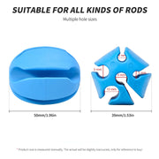 6 pezzi porta canna da pesca in silicone cinghie a sfera 5 fori - immagine 3