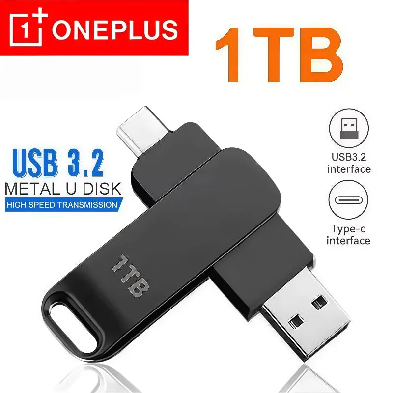 OnePlus 16TB USB 3.2 Trasferimento ad altissima velocità Chiavetta USB impermeabile in metallo 8TB 4TB 2TB Memoria portatile Chiavetta USB per cellulare