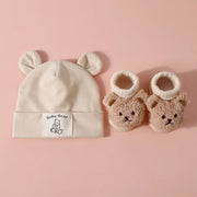 Set 2 Pezzi Cappello con Orecchie da Orso e Calzini in Maglia per - immagine 5