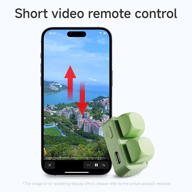 2025 Tastiera Doppio Pulsante E-book Page Turner Per Tablet Telefono Mobile Blue Tooth Telecomando Scorri Visi brevi per Android/IOS