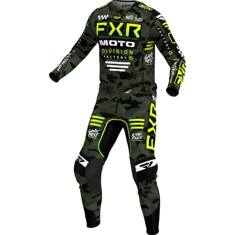 Kit Motocross FXR 2025 – Completo Maglia + Pantaloni Enduro MX, Set Abbigliamento Moto Off-Road Unisex - Campeda