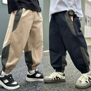 Nuovi pantaloni da ragazzo in stile patchwork per la primavera e l'autunno
