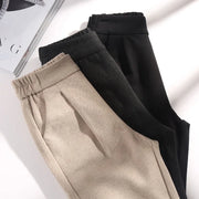 Pantaloni di lana a 3 colori matita Harem da donna Autunno Inverno vita - immagine 4