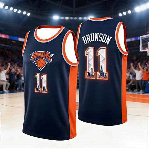 Canotta da basket uomo Jalen Brunson 3D AI Edition Allenamento Leggera e Traspirante