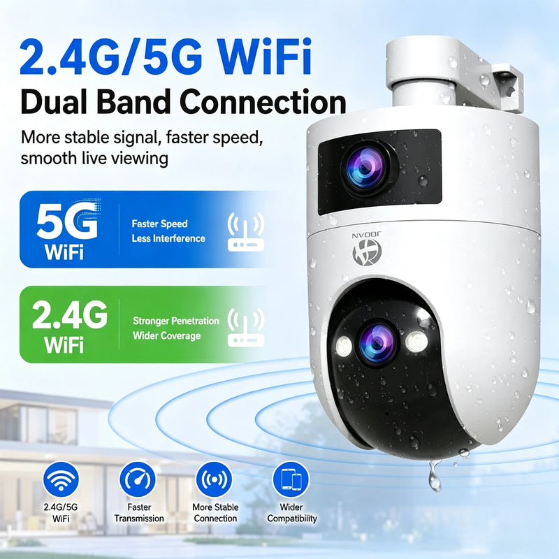 Telecamera IP WiFi 4K da Esterno JOOAN con Doppio Schermo - immagine 4