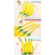 Astuccio per matite in silicone con banana gialla, borsa per riporre articoli di cancelleria, portamonete, portachiavi, regalo promozionale
