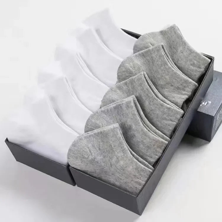 Set 20 calzini da uomo YIQXLICC – sottili, traspiranti, in cotone e poliestere, taglio basso alla caviglia, casual e business EU 38-45 - Campeda