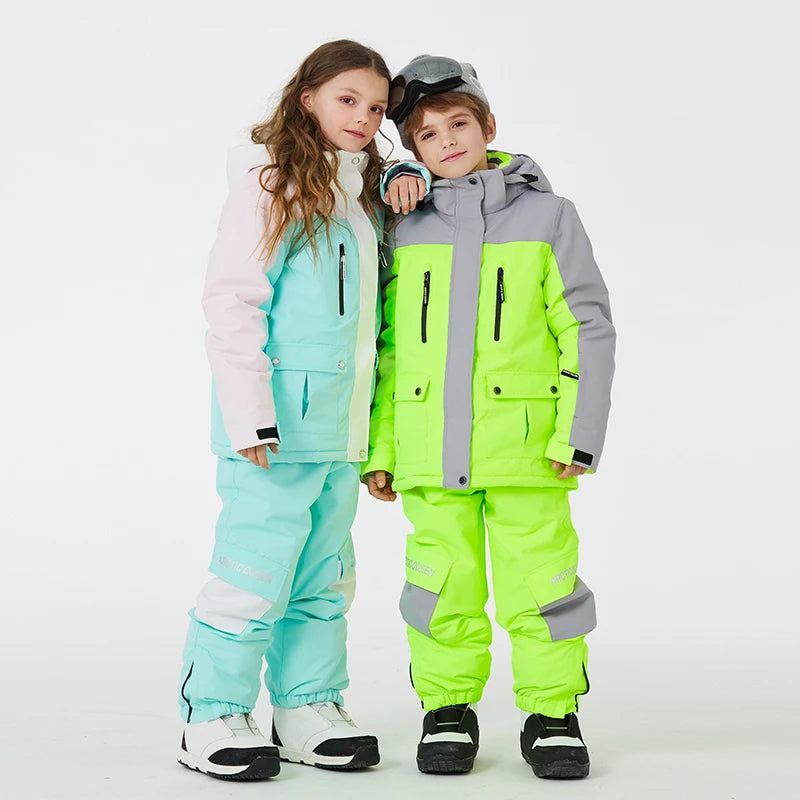 -30 Tuta da neve per bambini Set di abbigliamento snowboard