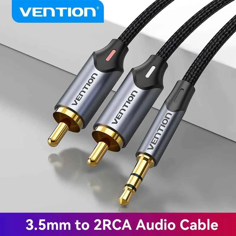 Cavo RCA da 3,5 mm a 2RCA Splitter RCA Jack 3,5 Cavo audio RCA per amplificatore smartphone Home Theater Cavo AUX RCA