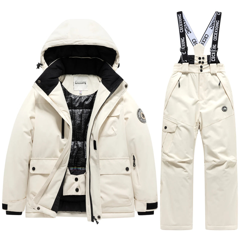Sci invernale Cappotto e pantaloni da per bambini Set 2 pezzi Caldo impermeabile - immagine 4