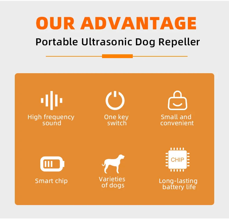 Mini Repellente Ultrasuoni per Cani Ricaricabile Portatile - immagine 5