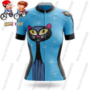 Maglia da ciclismo per bambini divertente cartone animato gatto Set estate manica - 2 S - immagine 13