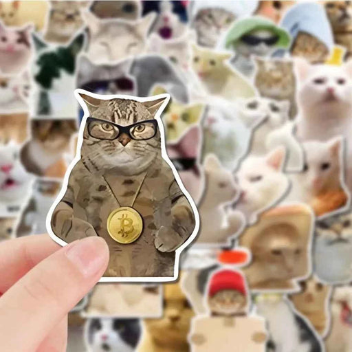 10/30/50PCS Divertente Simpatico Gatto Adesivi Cartoon Decalcomanie Tazza di Cancelleria Chitarra Telefono Bicicletta Laptop Bagagli Auto Graffiti Giocattoli