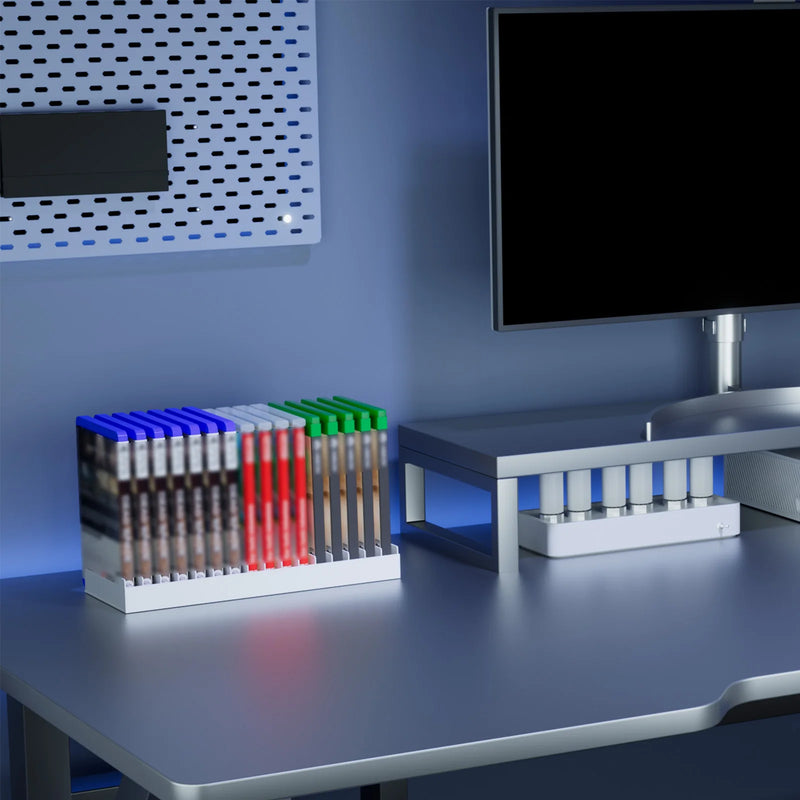 Torre di supporto per videogiochi per PS5/PS4/PS3/Xbox Series S e X/Xbox one Game, supporto universale per dischi di gioco Verticale Blu Ray C