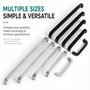 Set di 12 Maniglie Moderne per Armadio 64mm/96mm/128mm/160mm/192mm in Alluminio Solido - immagine 3