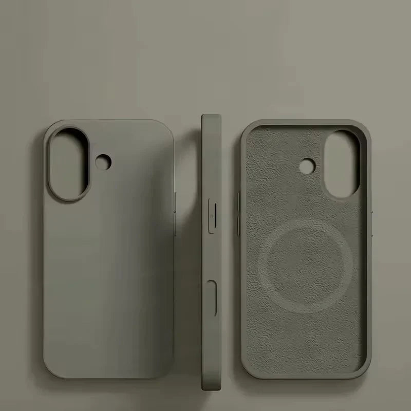 Nuovo per custodia per telefono in Silicone liquido for Magsafe per for iPhone 16 15 13 14 11 12 Pro Max 16 15 Plus Cover morbida con ricarica Wireless magnetica