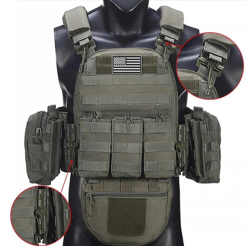 Il gilet da caccia in sette pezzi a sgancio rapido per spalle e - immagine 4