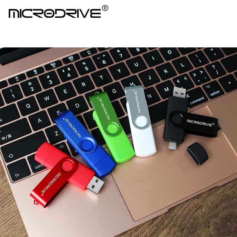 Chiavetta USB OTG 2 IN 1 di tipo C in metallo 128 GB Chiavetta USB 4 GB 8 GB 32 GB 64 GB 128 GB Cle USB Cle Chiavetta USB Memoria USB