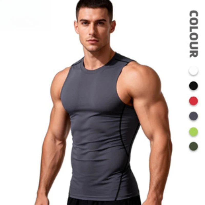 T-Shirt Senza Maniche da Uomo ad Asciugatura Rapida
