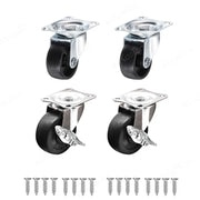 4 pz 1 1.25 1.5 2 Pollici Mobili Caster In Gomma Morbida Ruota - immagine 18