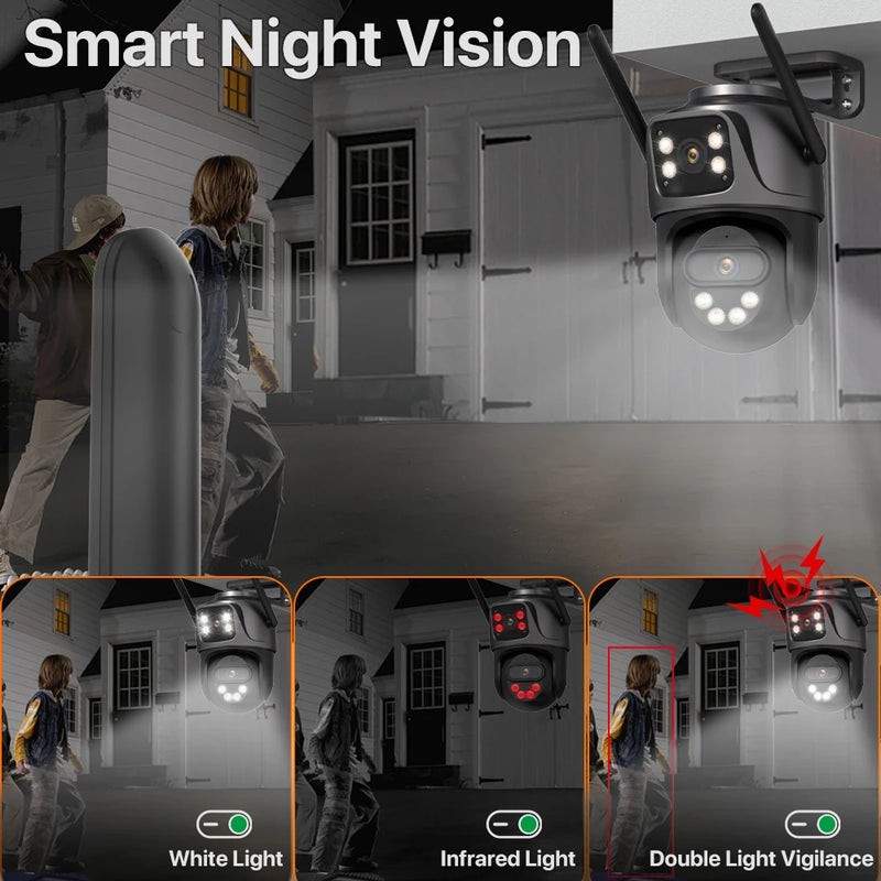Telecamera IP WIFI a Tre Schermi per Esterni Impermeabile IP66 - immagine 7