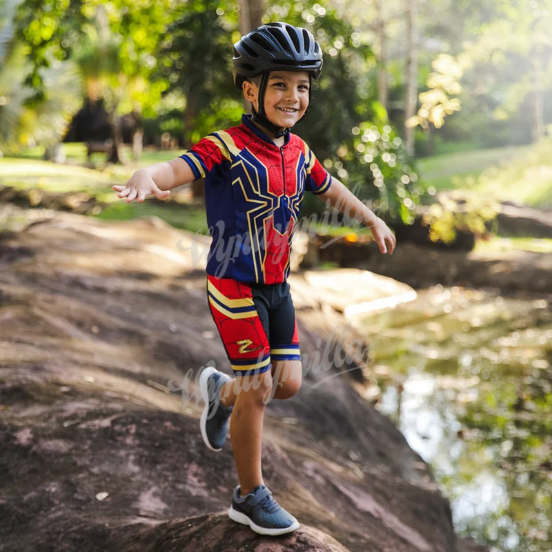 Maglia da Ciclismo per bambini Set abbigliamento estivo ragazzi MTB Ropa bici tuta