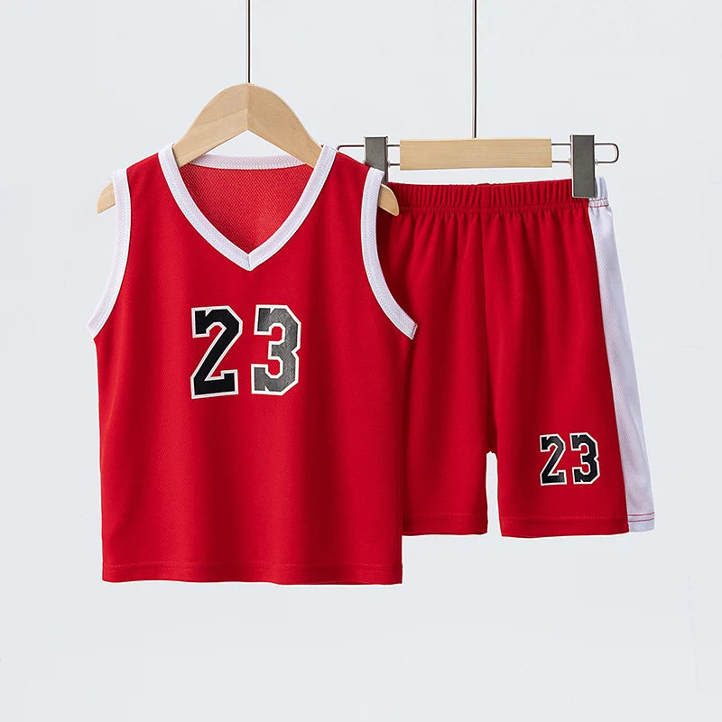 Tuta da basket estiva per BAMBINI Gilet sportivo ragazzi e ragazze Pantaloncini - immagine 10