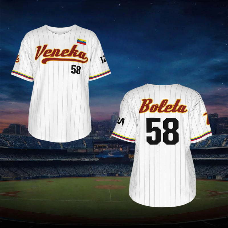Maglia da baseball Venezuela Libre Veneka 58 per famiglie