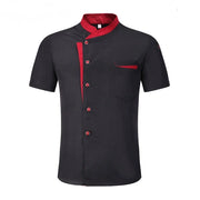 Set da chef estivo a maniche corte Ristorante Hotel Cucina Abbigliamento lavoro Uomo - black short Asian M 45-50kg
