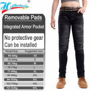 Jeans Moto Donna Protettivi – Pantaloni Motocross con Protezioni Ginocchia, Fianchi e Coccige, Stile Casual Sicurezza Riding - Campeda