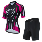 Maglia da Ciclismo estiva set abbigliamento donna tuta bici MTB a maniche corte - immagine 8