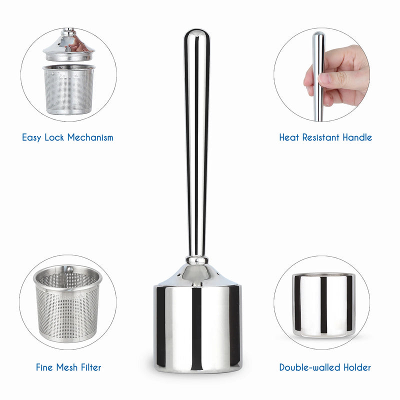 Infusore per Tè in Acciaio Inox Easyworkz con Manico Cavo Resistente al Calore - immagine 6