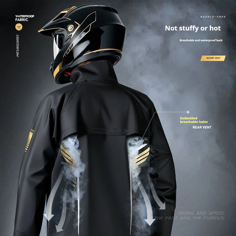 Completo Impermeabile per Uomo e Donna Moto Abbigliamento Esterno Adulti - immagine 3