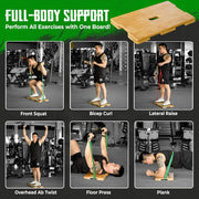Tavola fitness in legno allenamento con fascia di resistenza - immagine 6