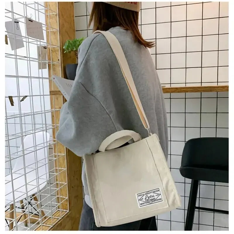 Borsa a Tracolla Donna Rilibegan in Velluto a Coste – Tote Grande Capacità Stile Casual Moda - Campeda