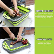 Bacinella Pieghevole Salvaspazio con Lavandino – Lavabo Portatile con Contenitore per Campeggio, Viaggio e Casa - Campeda