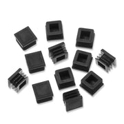 10 pezzi di plastica quadrata nera tappo terminale sbollitura tubo inserto accessori - immagine 5