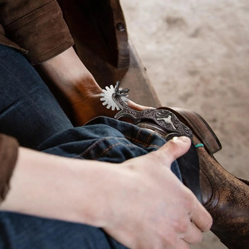 1 paio di speroni western classici per equitazione - immagine 4
