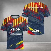 T-shirt da tennis ad asciugatura rapida uomo moda allentate estive padel corsa per - immagine 2