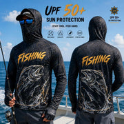 Maglia da Pesca con Cappuccio per Uomo Protezione Solare UPF - FS-127 S - immagine 25