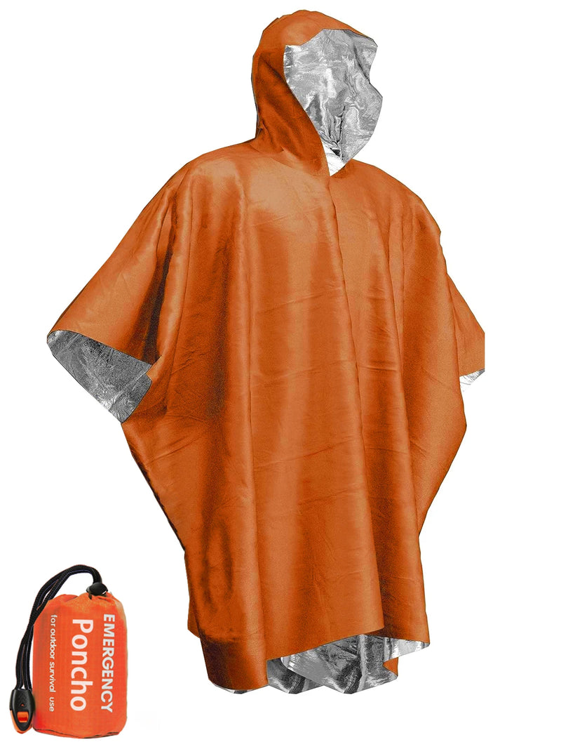 Impermeabile di emergenza Pellicola alluminio Poncho usa e getta Coperte antipioggia - immagine 10