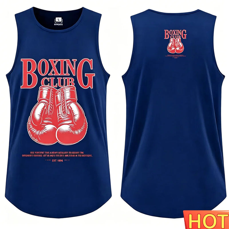 Canotta da boxe uomo t-shirt estiva girocollo senza maniche - immagine 4