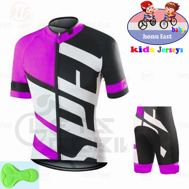 Completo Ciclismo Bambino/a Traspirante ad Asciugatura Rapida