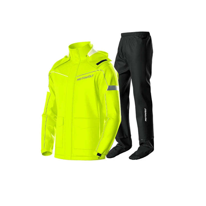 Tuta da pioggia per moto impermeabile divisa Giacca e pantaloni ciclismo Leggero - immagine 11
